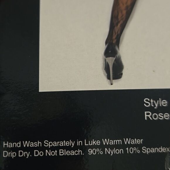 Elegant Moments Black Chemise with Sheer Lace and Floral Design - Picture 7 of 9